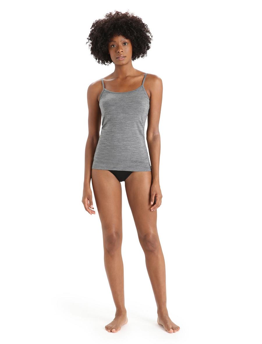 Women's Icebreaker Merino Siren Cami Singlet Underwear Gritstone Heather | CA 1250FDNM